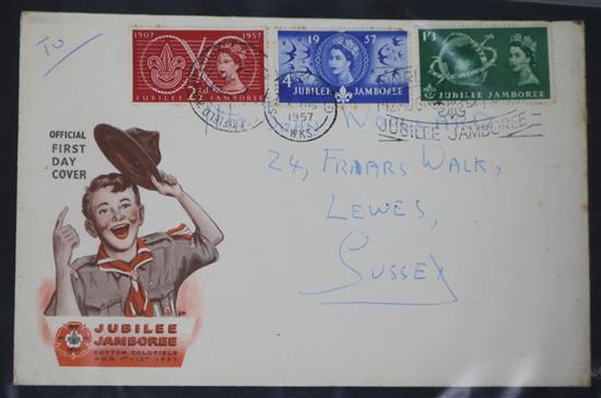 Four albums of stamps and covers, including Australia